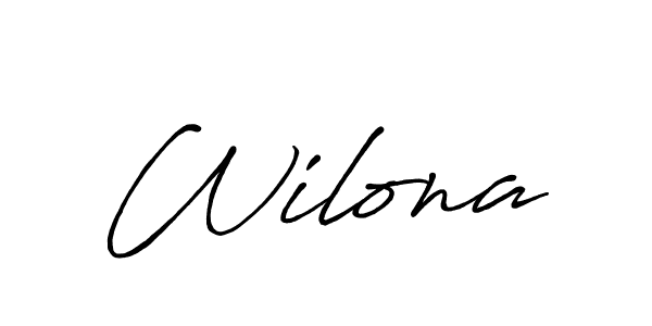 Make a beautiful signature design for name Wilona. Use this online signature maker to create a handwritten signature for free. Wilona signature style 7 images and pictures png