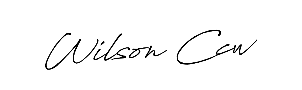 The best way (Antro_Vectra_Bolder) to make a short signature is to pick only two or three words in your name. The name Wilson Ccw include a total of six letters. For converting this name. Wilson Ccw signature style 7 images and pictures png