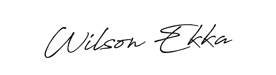 How to make Wilson Ekka name signature. Use Antro_Vectra_Bolder style for creating short signs online. This is the latest handwritten sign. Wilson Ekka signature style 7 images and pictures png