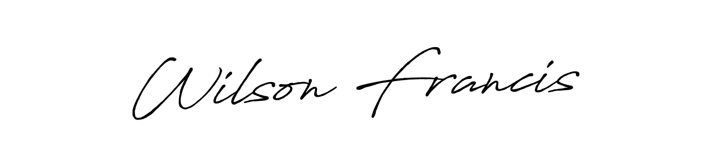 Also You can easily find your signature by using the search form. We will create Wilson Francis name handwritten signature images for you free of cost using Antro_Vectra_Bolder sign style. Wilson Francis signature style 7 images and pictures png