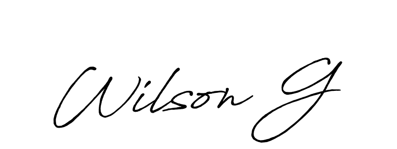 How to make Wilson G signature? Antro_Vectra_Bolder is a professional autograph style. Create handwritten signature for Wilson G name. Wilson G signature style 7 images and pictures png