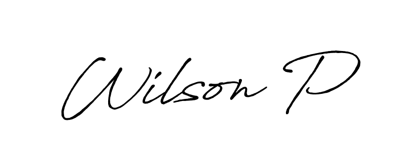 Also You can easily find your signature by using the search form. We will create Wilson P name handwritten signature images for you free of cost using Antro_Vectra_Bolder sign style. Wilson P signature style 7 images and pictures png