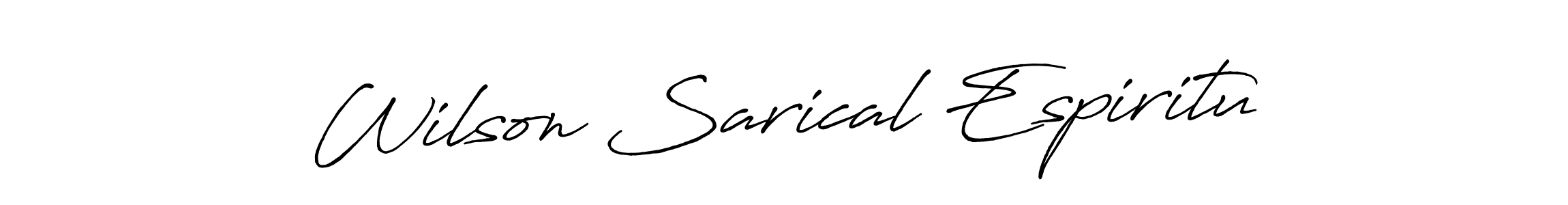 Wilson Sarical Espiritu stylish signature style. Best Handwritten Sign (Antro_Vectra_Bolder) for my name. Handwritten Signature Collection Ideas for my name Wilson Sarical Espiritu. Wilson Sarical Espiritu signature style 7 images and pictures png