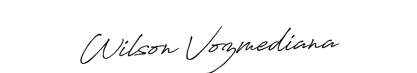 if you are searching for the best signature style for your name Wilson Vozmediana. so please give up your signature search. here we have designed multiple signature styles  using Antro_Vectra_Bolder. Wilson Vozmediana signature style 7 images and pictures png