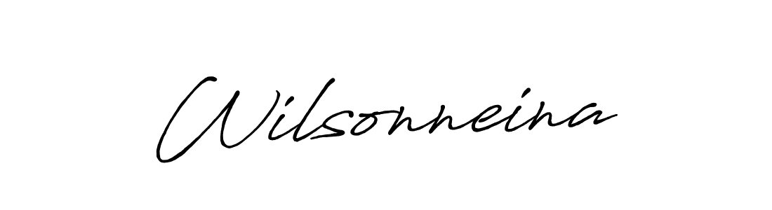 How to make Wilsonneina signature? Antro_Vectra_Bolder is a professional autograph style. Create handwritten signature for Wilsonneina name. Wilsonneina signature style 7 images and pictures png