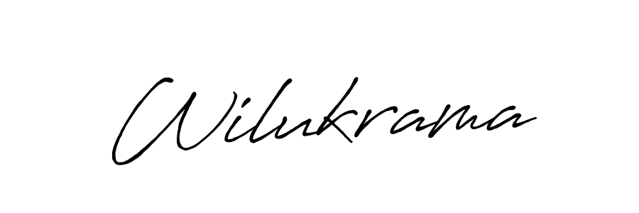 Make a beautiful signature design for name Wilukrama. With this signature (Antro_Vectra_Bolder) style, you can create a handwritten signature for free. Wilukrama signature style 7 images and pictures png