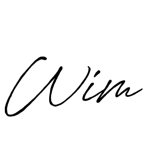 Design your own signature with our free online signature maker. With this signature software, you can create a handwritten (Antro_Vectra_Bolder) signature for name Wim. Wim signature style 7 images and pictures png