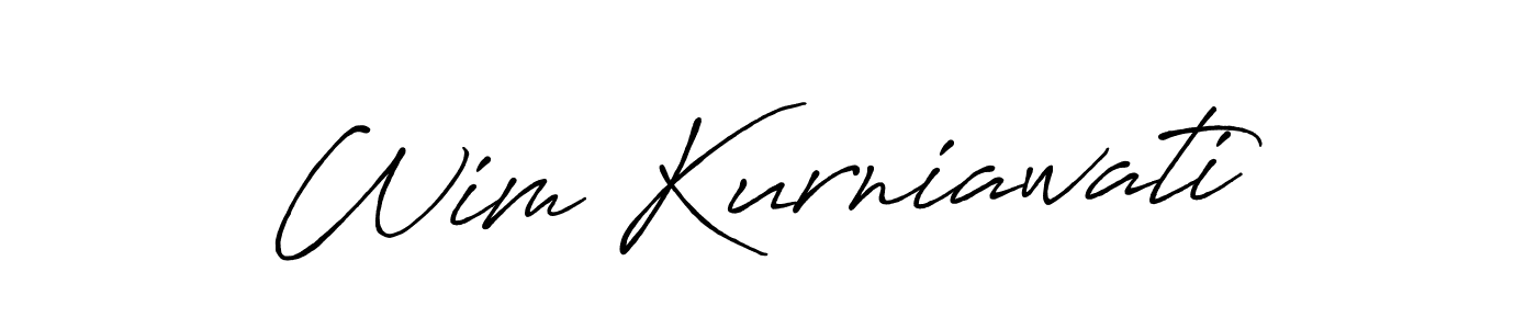 Create a beautiful signature design for name Wim Kurniawati. With this signature (Antro_Vectra_Bolder) fonts, you can make a handwritten signature for free. Wim Kurniawati signature style 7 images and pictures png