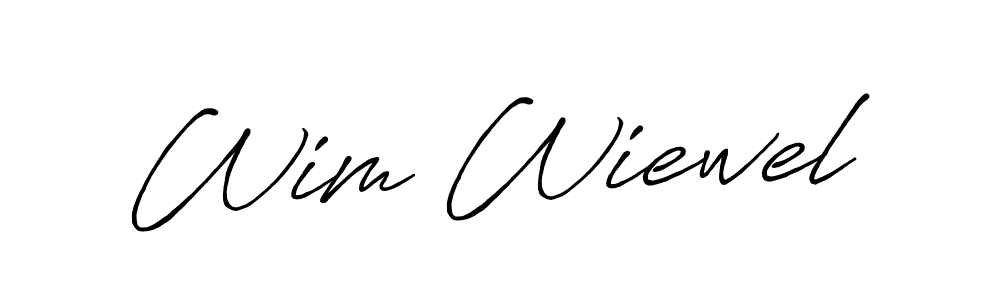 How to make Wim Wiewel name signature. Use Antro_Vectra_Bolder style for creating short signs online. This is the latest handwritten sign. Wim Wiewel signature style 7 images and pictures png