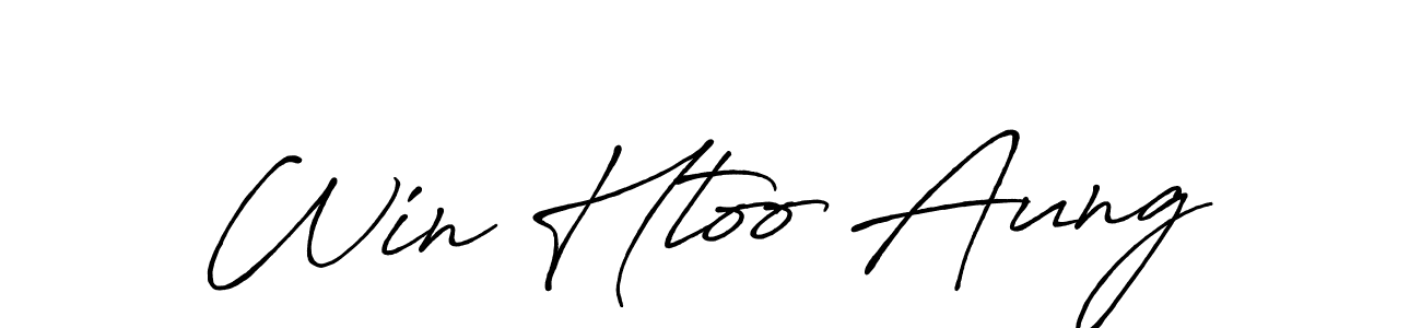 Design your own signature with our free online signature maker. With this signature software, you can create a handwritten (Antro_Vectra_Bolder) signature for name Win Htoo Aung. Win Htoo Aung signature style 7 images and pictures png