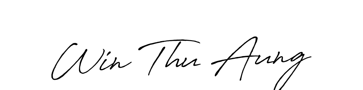 You should practise on your own different ways (Antro_Vectra_Bolder) to write your name (Win Thu Aung) in signature. don't let someone else do it for you. Win Thu Aung signature style 7 images and pictures png