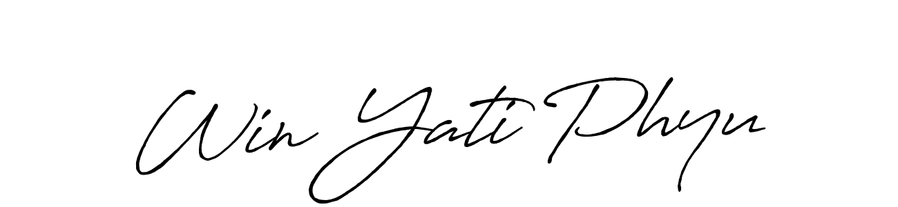 Make a short Win Yati Phyu signature style. Manage your documents anywhere anytime using Antro_Vectra_Bolder. Create and add eSignatures, submit forms, share and send files easily. Win Yati Phyu signature style 7 images and pictures png