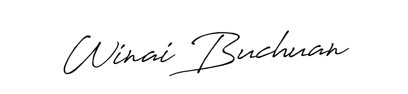 Make a beautiful signature design for name Winai Buchuan. With this signature (Antro_Vectra_Bolder) style, you can create a handwritten signature for free. Winai Buchuan signature style 7 images and pictures png