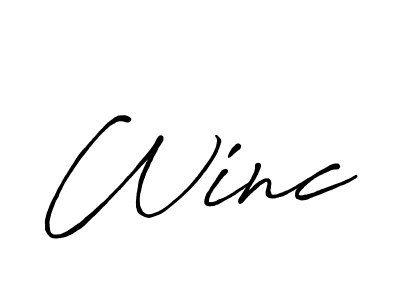 Best and Professional Signature Style for Winc. Antro_Vectra_Bolder Best Signature Style Collection. Winc signature style 7 images and pictures png