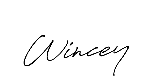 How to make Wincey name signature. Use Antro_Vectra_Bolder style for creating short signs online. This is the latest handwritten sign. Wincey signature style 7 images and pictures png