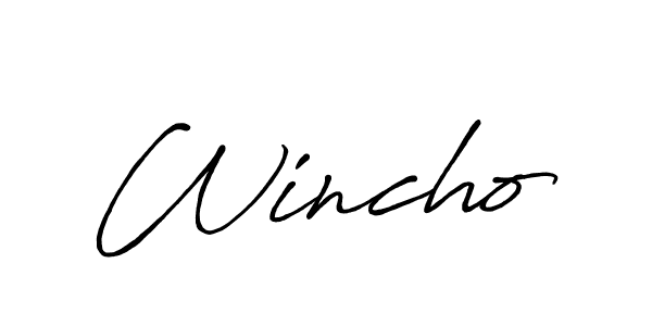 The best way (Antro_Vectra_Bolder) to make a short signature is to pick only two or three words in your name. The name Wincho include a total of six letters. For converting this name. Wincho signature style 7 images and pictures png