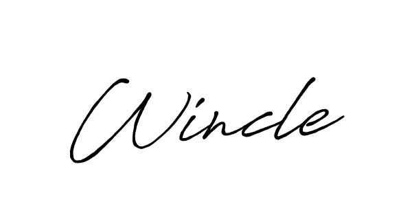 Use a signature maker to create a handwritten signature online. With this signature software, you can design (Antro_Vectra_Bolder) your own signature for name Wincle. Wincle signature style 7 images and pictures png