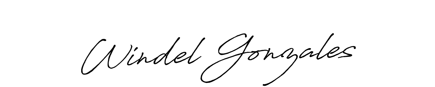 Design your own signature with our free online signature maker. With this signature software, you can create a handwritten (Antro_Vectra_Bolder) signature for name Windel Gonzales. Windel Gonzales signature style 7 images and pictures png