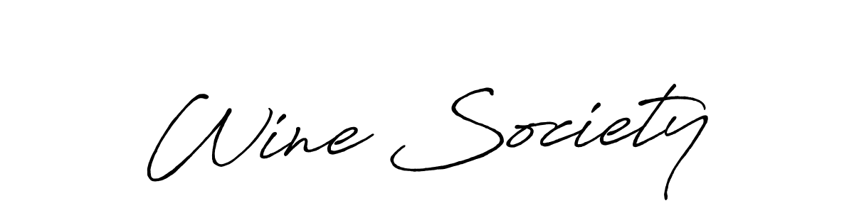 Wine Society stylish signature style. Best Handwritten Sign (Antro_Vectra_Bolder) for my name. Handwritten Signature Collection Ideas for my name Wine Society. Wine Society signature style 7 images and pictures png