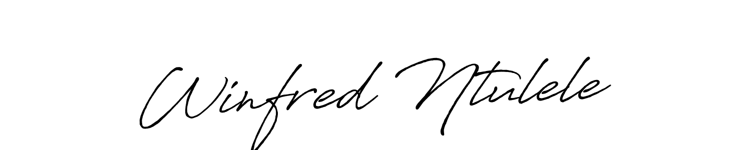 Create a beautiful signature design for name Winfred Ntulele. With this signature (Antro_Vectra_Bolder) fonts, you can make a handwritten signature for free. Winfred Ntulele signature style 7 images and pictures png