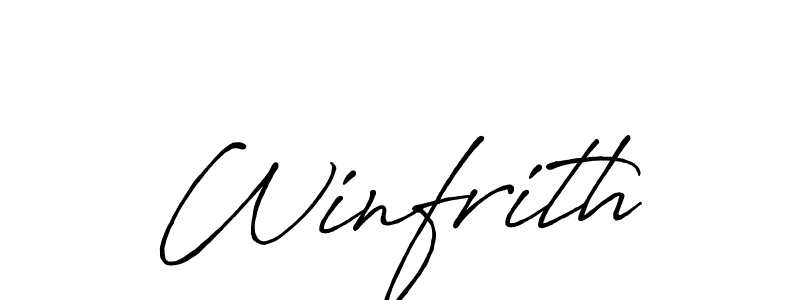 How to make Winfrith name signature. Use Antro_Vectra_Bolder style for creating short signs online. This is the latest handwritten sign. Winfrith signature style 7 images and pictures png