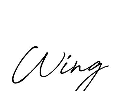 Also You can easily find your signature by using the search form. We will create Wing name handwritten signature images for you free of cost using Antro_Vectra_Bolder sign style. Wing signature style 7 images and pictures png