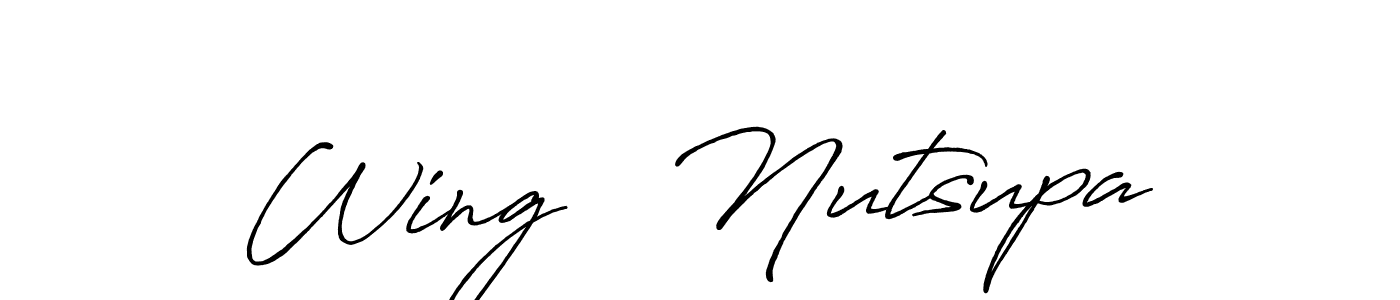 It looks lik you need a new signature style for name Wing   Nutsupa. Design unique handwritten (Antro_Vectra_Bolder) signature with our free signature maker in just a few clicks. Wing   Nutsupa signature style 7 images and pictures png