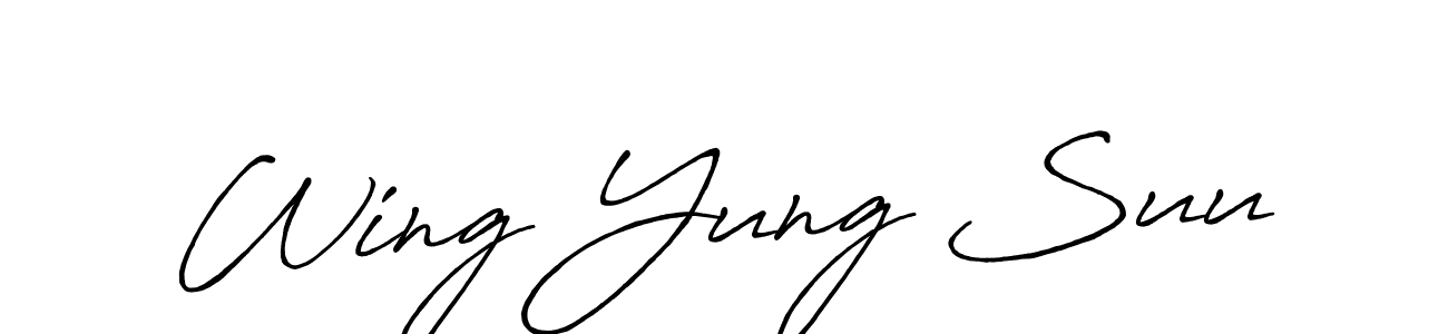 Make a beautiful signature design for name Wing Yung Suu. Use this online signature maker to create a handwritten signature for free. Wing Yung Suu signature style 7 images and pictures png