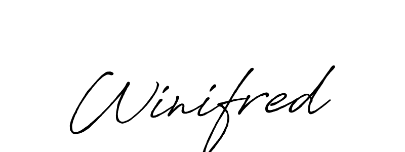 Design your own signature with our free online signature maker. With this signature software, you can create a handwritten (Antro_Vectra_Bolder) signature for name Winifred. Winifred signature style 7 images and pictures png