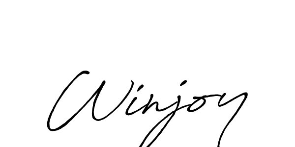 You should practise on your own different ways (Antro_Vectra_Bolder) to write your name (Winjoy) in signature. don't let someone else do it for you. Winjoy signature style 7 images and pictures png