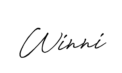 How to make Winni signature? Antro_Vectra_Bolder is a professional autograph style. Create handwritten signature for Winni name. Winni signature style 7 images and pictures png