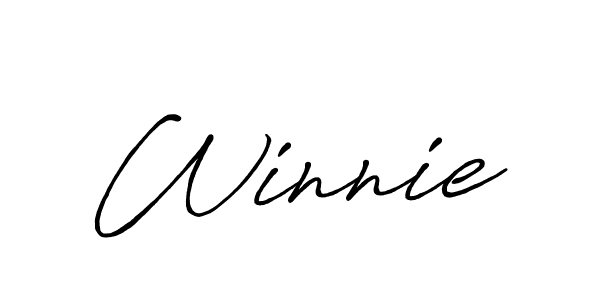 Also we have Winnie name is the best signature style. Create professional handwritten signature collection using Antro_Vectra_Bolder autograph style. Winnie signature style 7 images and pictures png