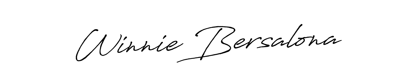 Make a beautiful signature design for name Winnie Bersalona. Use this online signature maker to create a handwritten signature for free. Winnie Bersalona signature style 7 images and pictures png