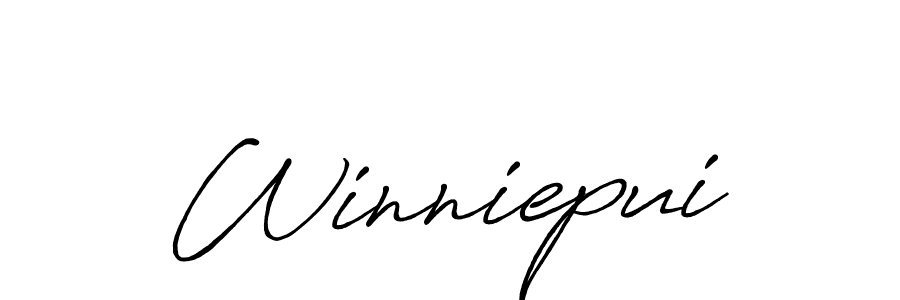 Create a beautiful signature design for name Winniepui. With this signature (Antro_Vectra_Bolder) fonts, you can make a handwritten signature for free. Winniepui signature style 7 images and pictures png