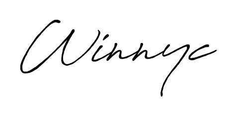 The Antro_Vectra_Bolder font transforms the name Winnyc into an executive sign with sharp precision and distinguished character. Winnyc signature style 7 images and pictures png