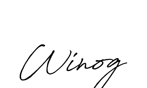 Make a beautiful signature design for name Winog. With this signature (Antro_Vectra_Bolder) style, you can create a handwritten signature for free. Winog signature style 7 images and pictures png
