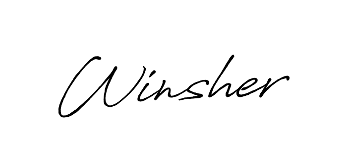 This is the best signature style for the Winsher name. Also you like these signature font (Antro_Vectra_Bolder). Mix name signature. Winsher signature style 7 images and pictures png