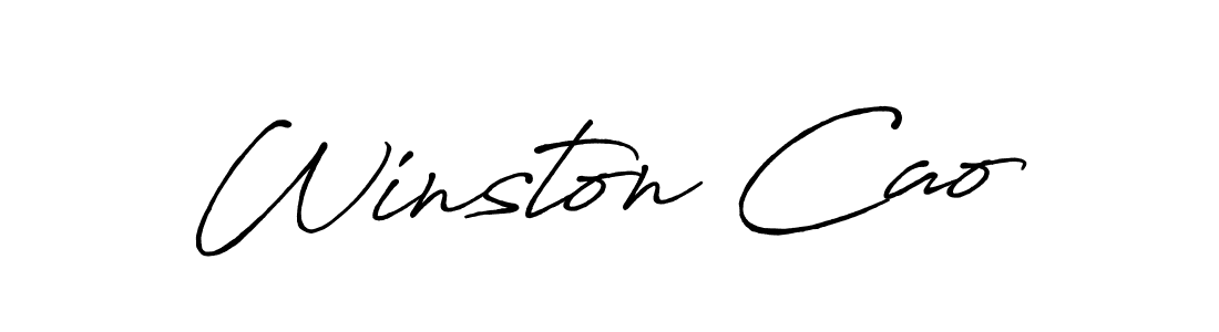 Use a signature maker to create a handwritten signature online. With this signature software, you can design (Antro_Vectra_Bolder) your own signature for name Winston Cao. Winston Cao signature style 7 images and pictures png