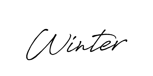 Design your own signature with our free online signature maker. With this signature software, you can create a handwritten (Antro_Vectra_Bolder) signature for name Winter. Winter signature style 7 images and pictures png