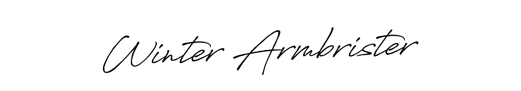 Design your own signature with our free online signature maker. With this signature software, you can create a handwritten (Antro_Vectra_Bolder) signature for name Winter Armbrister. Winter Armbrister signature style 7 images and pictures png