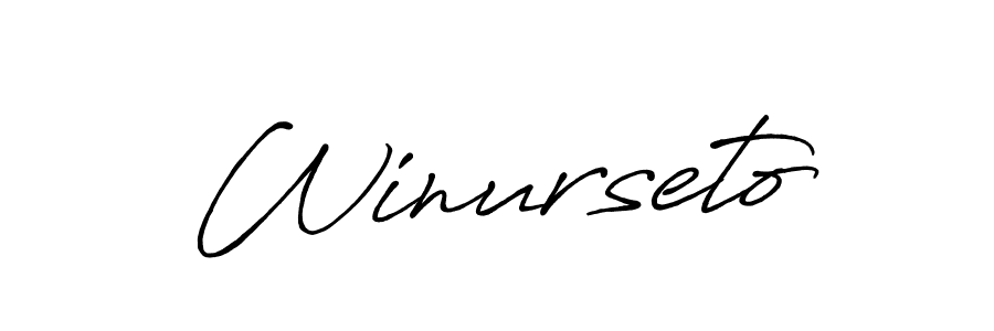 You should practise on your own different ways (Antro_Vectra_Bolder) to write your name (Winurseto) in signature. don't let someone else do it for you. Winurseto signature style 7 images and pictures png