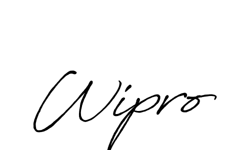 The best way (Antro_Vectra_Bolder) to make a short signature is to pick only two or three words in your name. The name Wipro include a total of six letters. For converting this name. Wipro signature style 7 images and pictures png