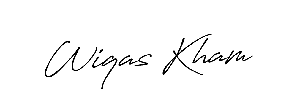 Wiqas Kham stylish signature style. Best Handwritten Sign (Antro_Vectra_Bolder) for my name. Handwritten Signature Collection Ideas for my name Wiqas Kham. Wiqas Kham signature style 7 images and pictures png