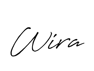 Create a beautiful signature design for name Wira. With this signature (Antro_Vectra_Bolder) fonts, you can make a handwritten signature for free. Wira signature style 7 images and pictures png