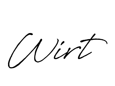 Create a beautiful signature design for name Wirt. With this signature (Antro_Vectra_Bolder) fonts, you can make a handwritten signature for free. Wirt signature style 7 images and pictures png