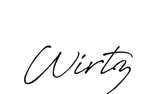 Make a beautiful signature design for name Wirtz. With this signature (Antro_Vectra_Bolder) style, you can create a handwritten signature for free. Wirtz signature style 7 images and pictures png
