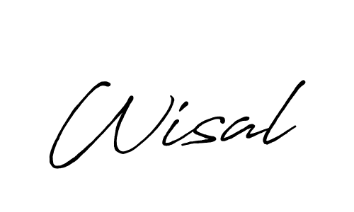 The best way (Antro_Vectra_Bolder) to make a short signature is to pick only two or three words in your name. The name Wisal include a total of six letters. For converting this name. Wisal signature style 7 images and pictures png