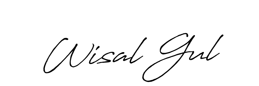 Design your own signature with our free online signature maker. With this signature software, you can create a handwritten (Antro_Vectra_Bolder) signature for name Wisal Gul. Wisal Gul signature style 7 images and pictures png