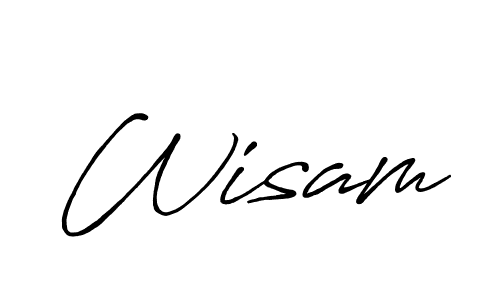 How to make Wisam name signature. Use Antro_Vectra_Bolder style for creating short signs online. This is the latest handwritten sign. Wisam signature style 7 images and pictures png