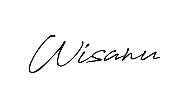 Wisanu stylish signature style. Best Handwritten Sign (Antro_Vectra_Bolder) for my name. Handwritten Signature Collection Ideas for my name Wisanu. Wisanu signature style 7 images and pictures png